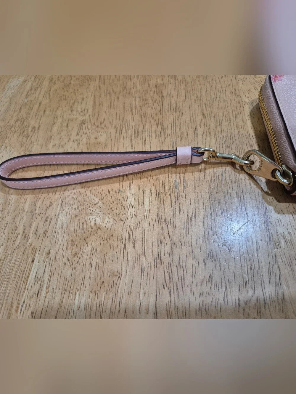 EUC Coach Zip Wristlet Mystical Floral Print in Pink